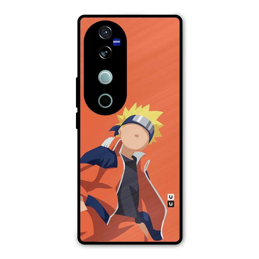 Naruto Uzumaki Minimalist Metal Back Case for Vivo V40