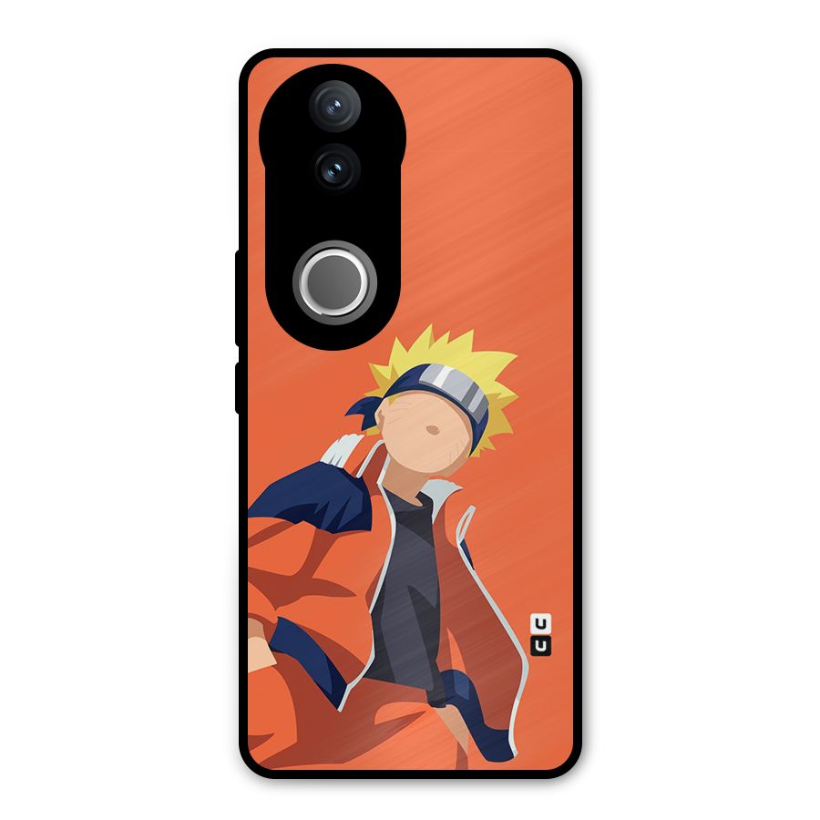 Naruto Uzumaki Minimalist Metal Back Case for Vivo V50e
