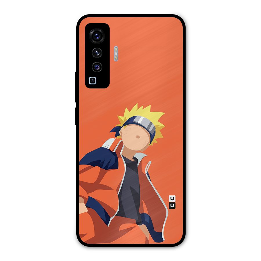 Naruto Uzumaki Minimalist Metal Back Case for Vivo X50