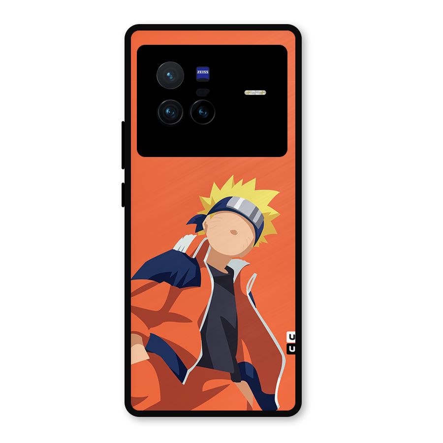 Naruto Uzumaki Minimalist Metal Back Case for Vivo X80