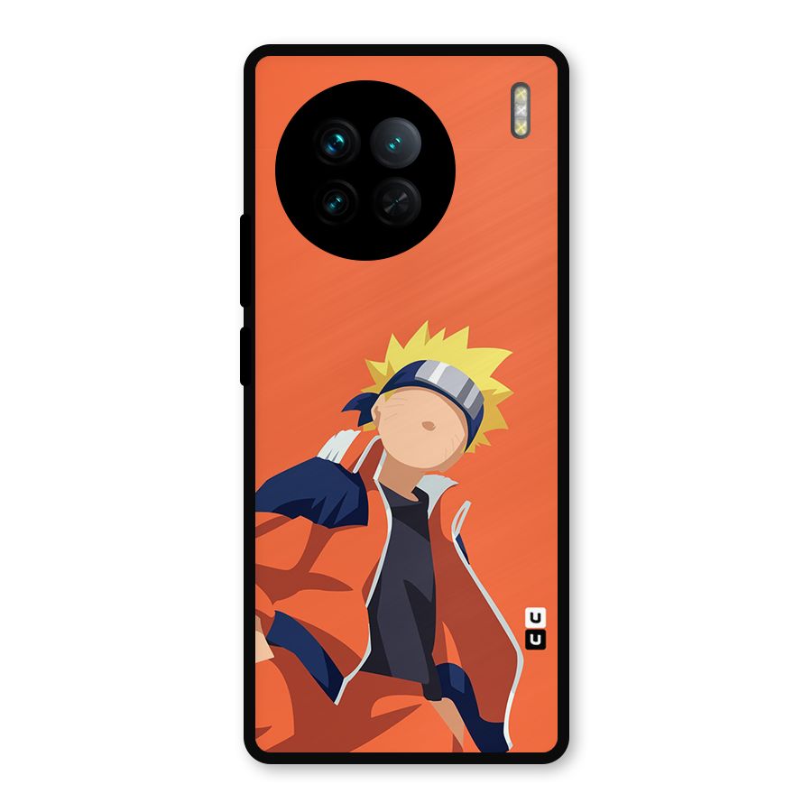 Naruto Uzumaki Minimalist Metal Back Case for Vivo X90