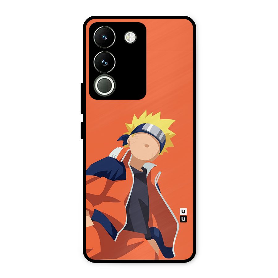 Naruto Uzumaki Minimalist Metal Back Case for Vivo Y200