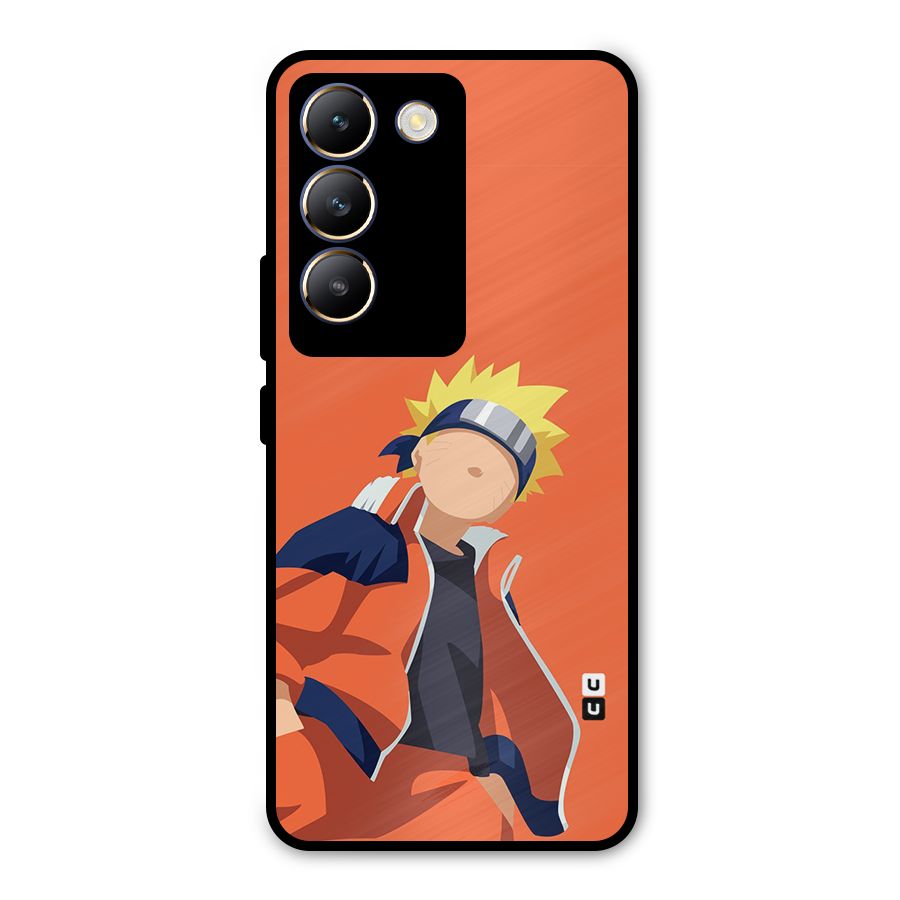 Naruto Uzumaki Minimalist Metal Back Case for Vivo Y200e