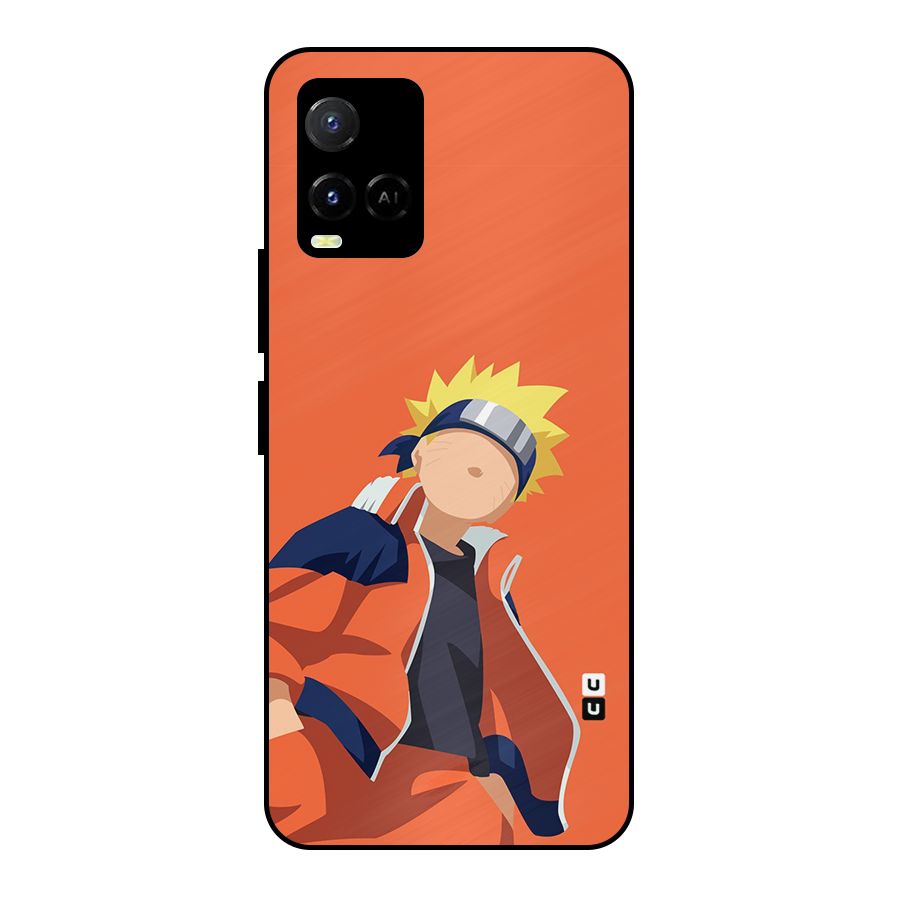 Naruto Uzumaki Minimalist Metal Back Case for Vivo Y21