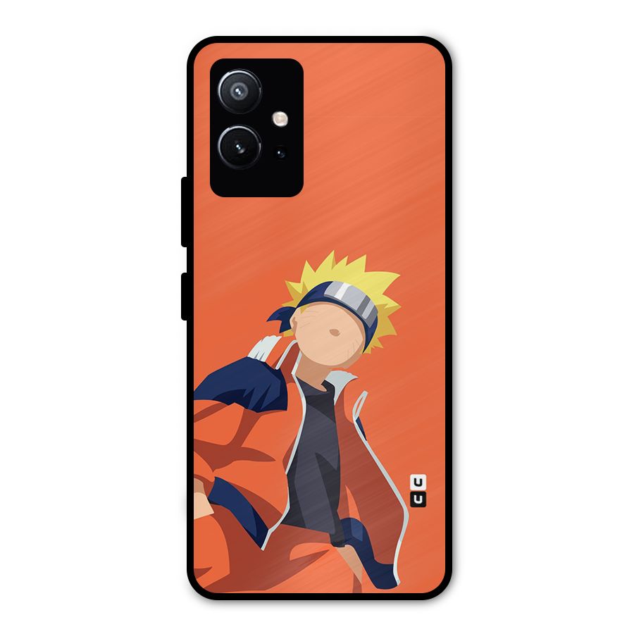 Naruto Uzumaki Minimalist Metal Back Case for Vivo Y75 5G