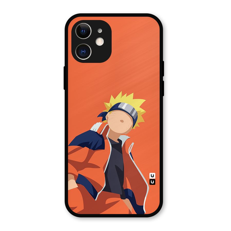 Naruto Uzumaki Minimalist Metal Back Case for iPhone 12