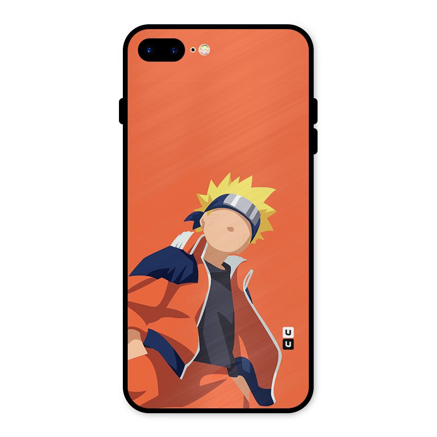 Naruto Uzumaki Minimalist Metal Back Case for iPhone 8 Plus