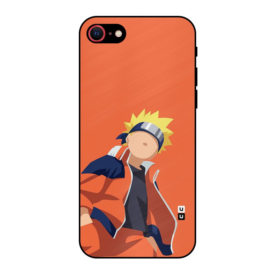 Naruto Uzumaki Minimalist Metal Back Case for iPhone SE 2022