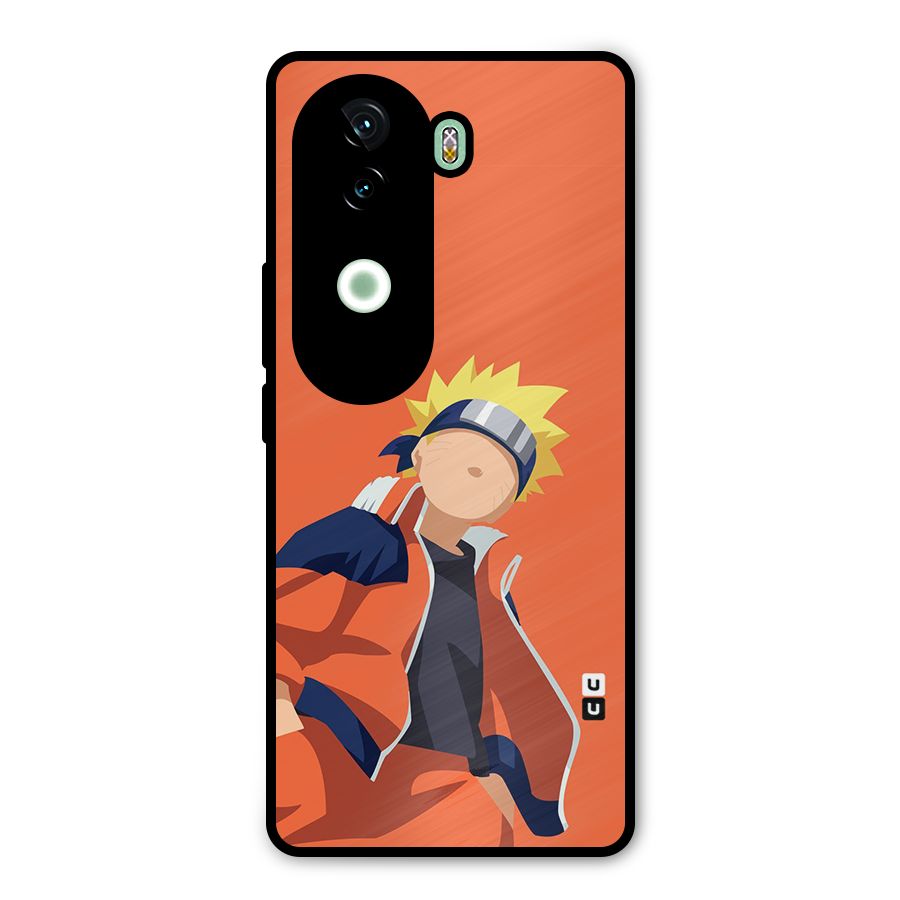 Naruto Uzumaki Minimalist Metal Back Case for iQOO Z9s