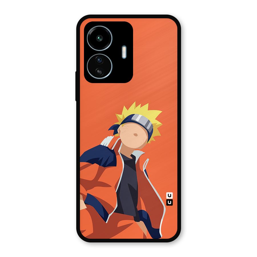 Naruto Uzumaki Minimalist Metal Back Case for vivo iQOO Z6 Lite 5G