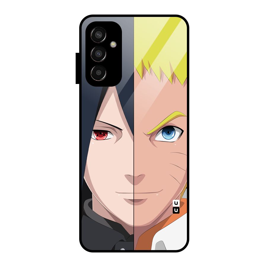 Naruto and Sasuke Glass Back Case for Galaxy F13