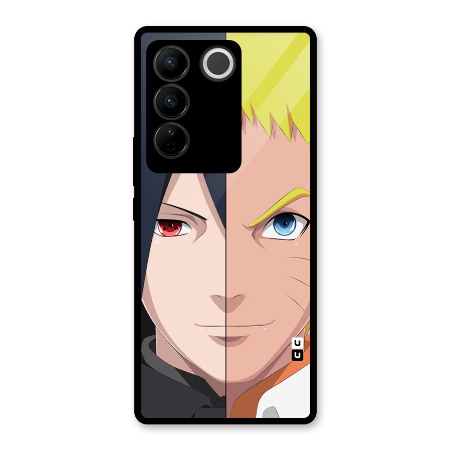 Naruto and Sasuke Glass Back Case for Vivo V27