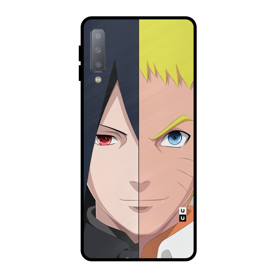 Naruto and Sasuke Metal Back Case for Galaxy A7 (2018)