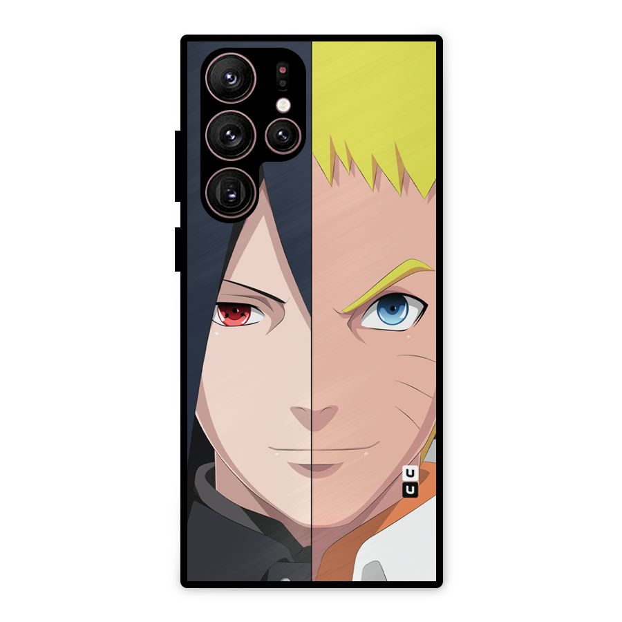 Naruto and Sasuke Metal Back Case for Galaxy S22 Ultra 5G