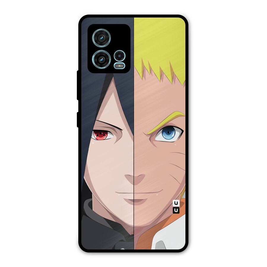 Naruto and Sasuke Metal Back Case for Moto G72