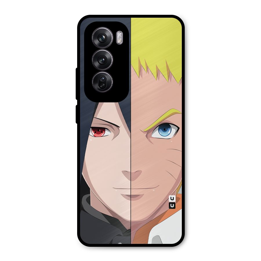 Naruto and Sasuke Metal Back Case for Oppo Reno12 Pro