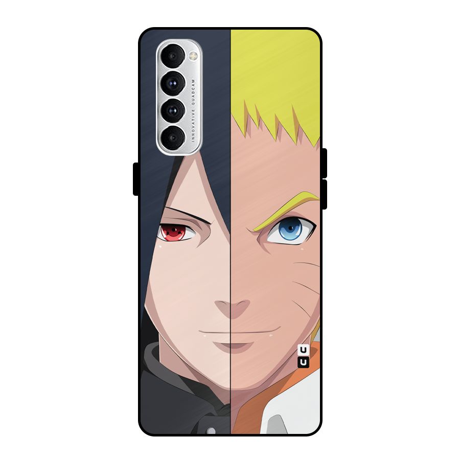 Naruto and Sasuke Metal Back Case for Oppo Reno4 Pro