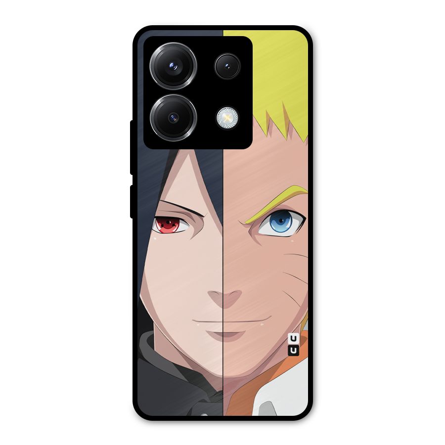 Naruto and Sasuke Metal Back Case for Poco X6