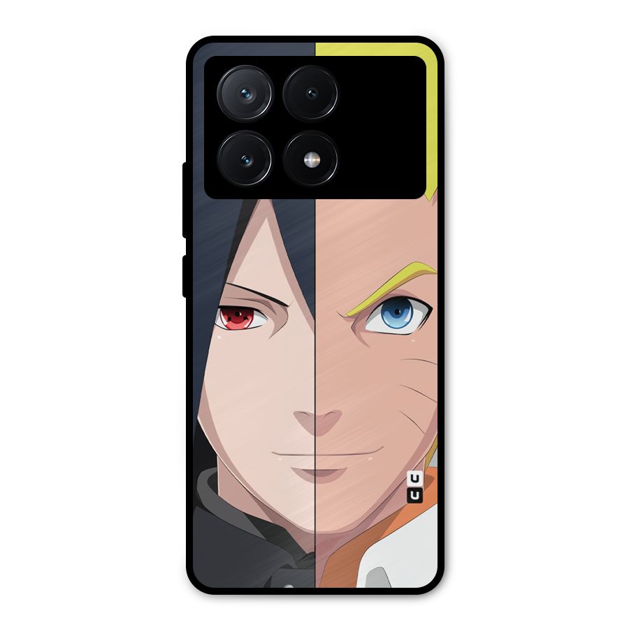 Naruto and Sasuke Metal Back Case for Poco X6 Pro