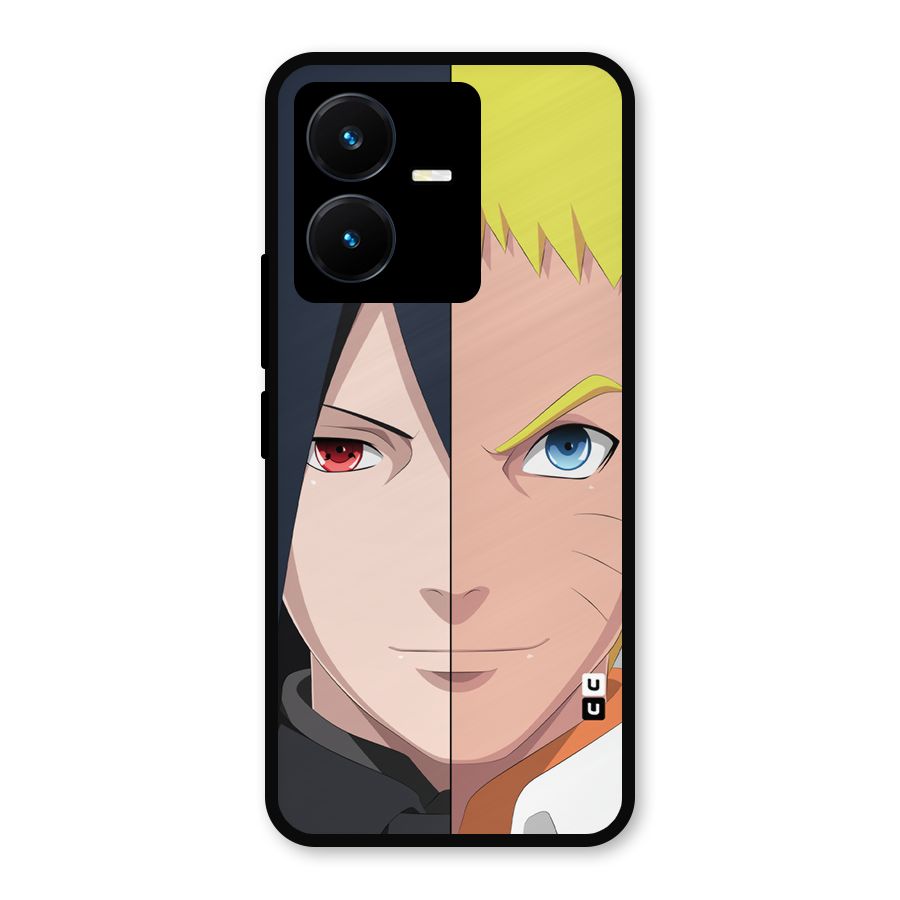 Naruto and Sasuke Metal Back Case for Vivo Y22