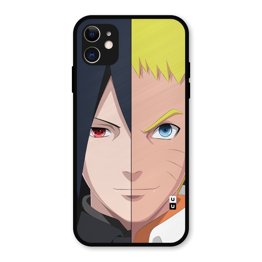 Naruto and Sasuke Metal Back Case for iPhone 11