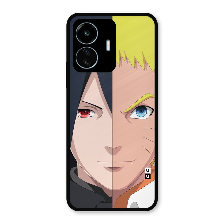 Naruto and Sasuke Metal Back Case for vivo iQOO Z6 Lite 5G