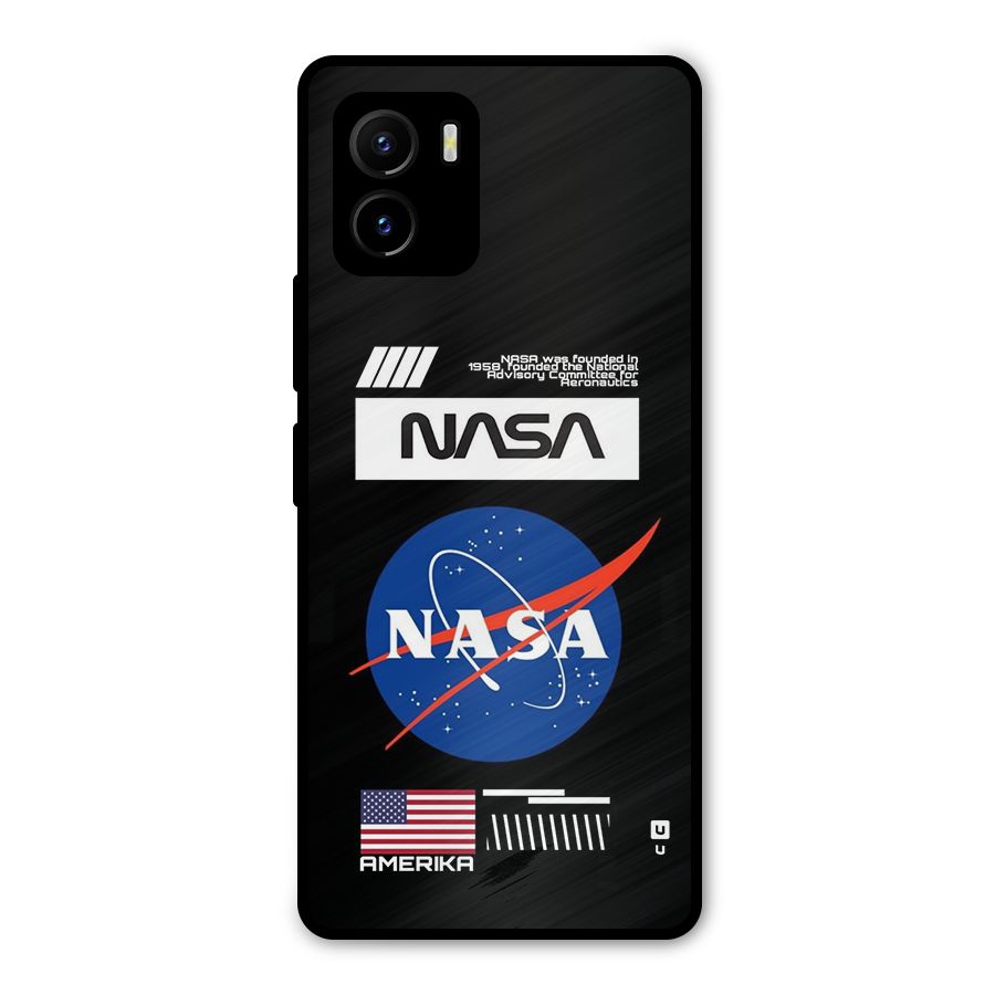 Nasa Zone Metal Back Case for Vivo Y15s