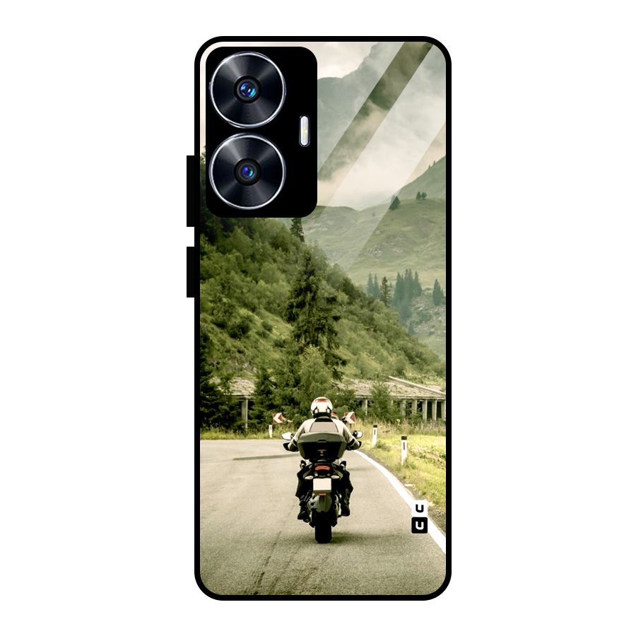 Nature Bike Glass Back Case for Realme Narzo N55