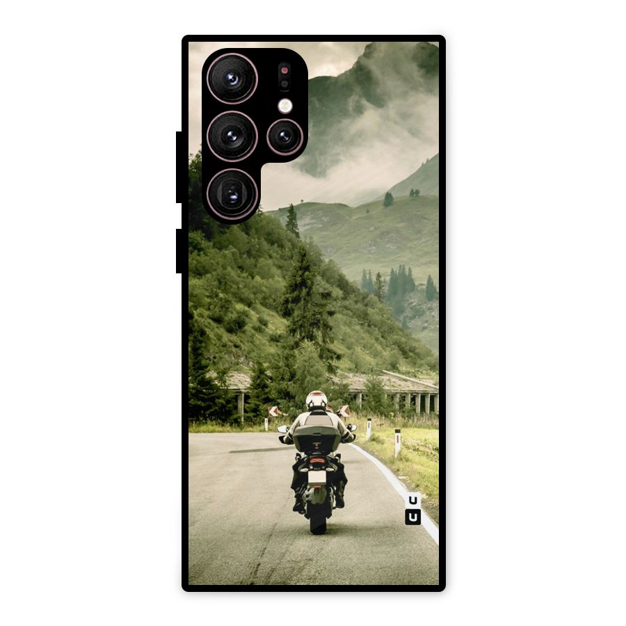 Nature Bike Metal Back Case for Galaxy S22 Ultra 5G
