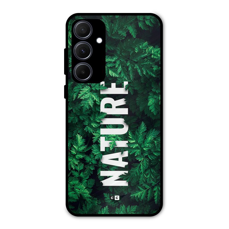 Nature Leaves Metal Back Case for Galaxy A35