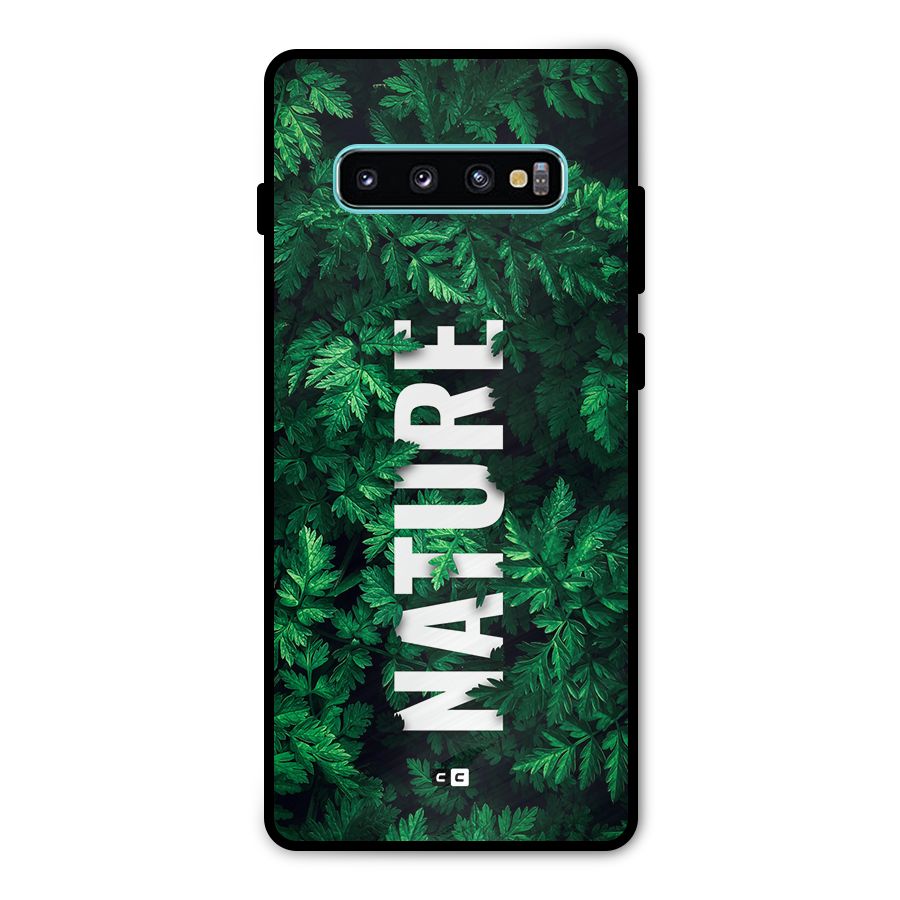 Nature Leaves Metal Back Case for Galaxy S10 Plus