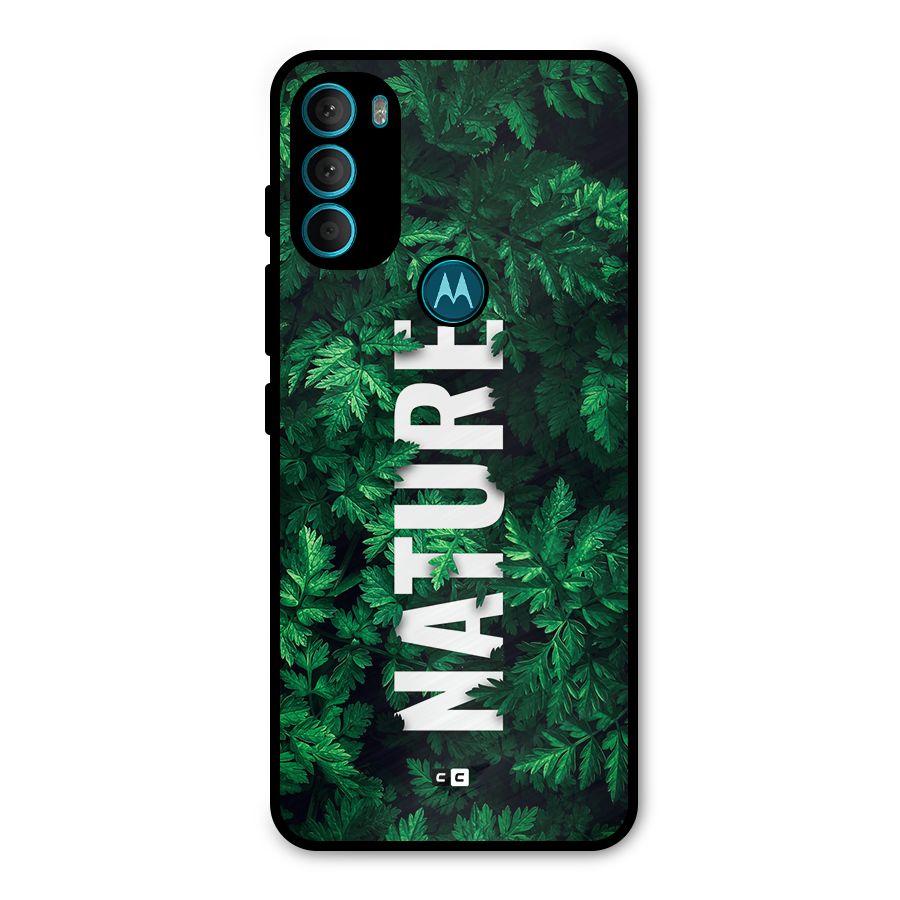 Nature Leaves Metal Back Case for Moto G71 5G