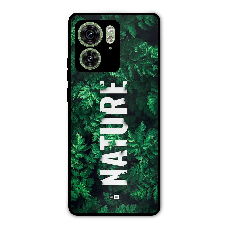 Nature Leaves Metal Back Case for Motorola Edge 40 5G