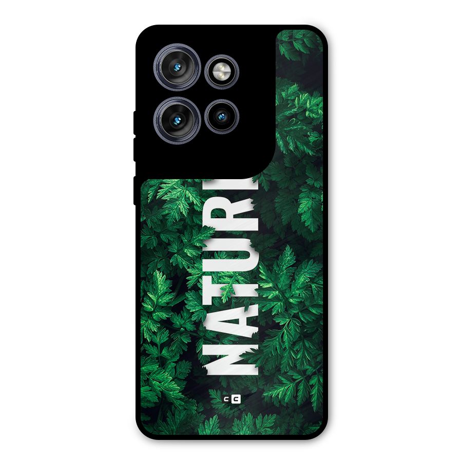 Nature Leaves Metal Back Case for Motorola Edge 50 Neo