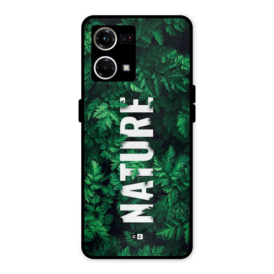 Nature Leaves Metal Back Case for Oppo F21s Pro 4G