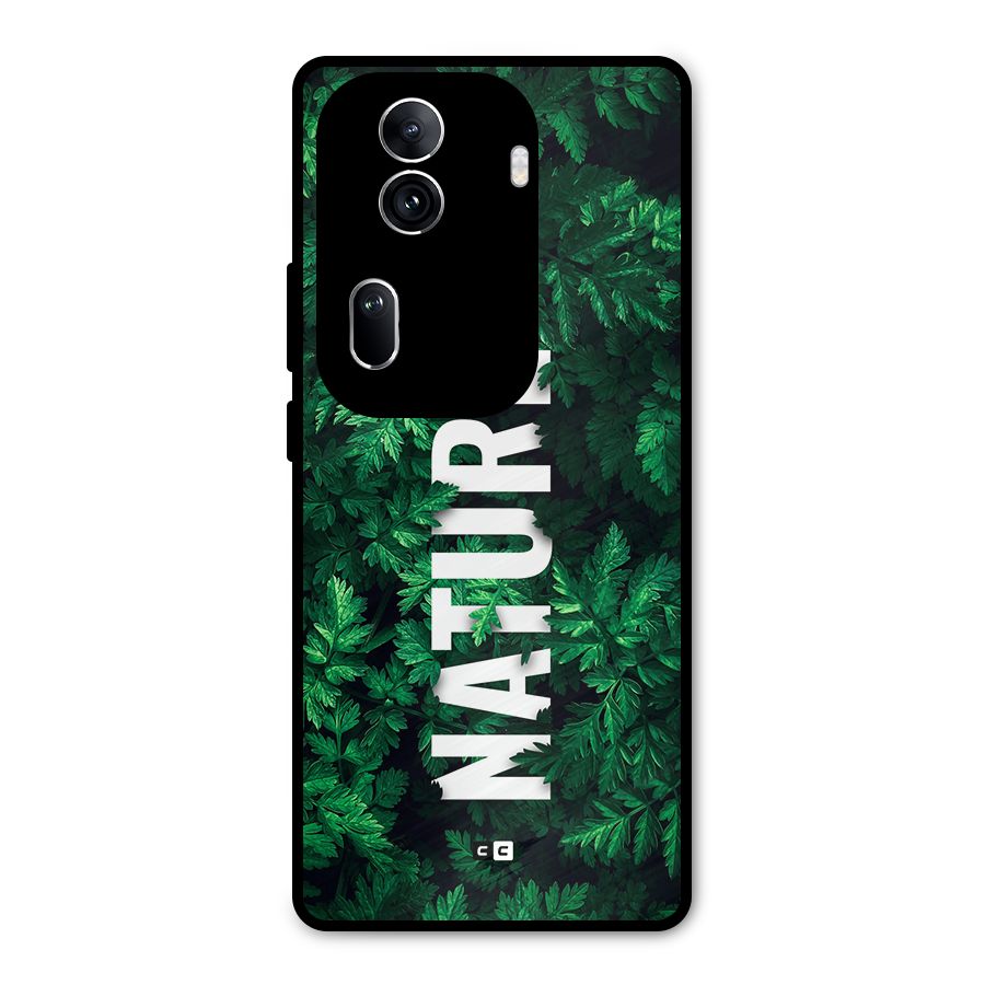 Nature Leaves Metal Back Case for Oppo Reno11 Pro 5G