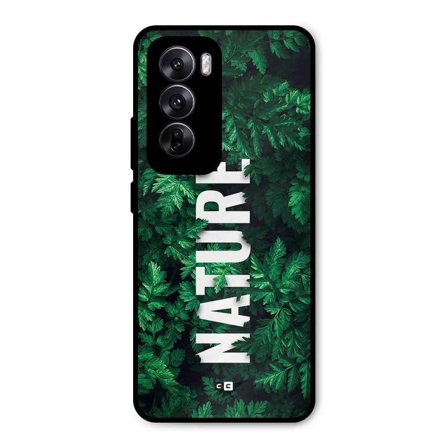 Nature Leaves Metal Back Case for Oppo Reno12