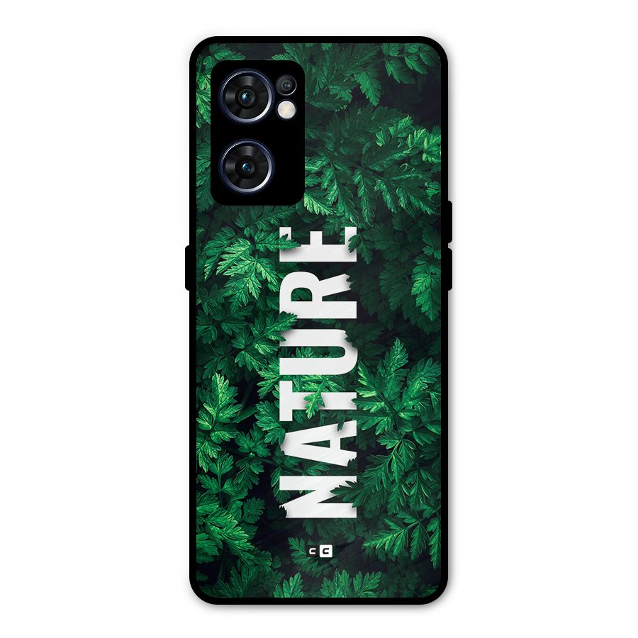 Nature Leaves Metal Back Case for Oppo Reno7 5G