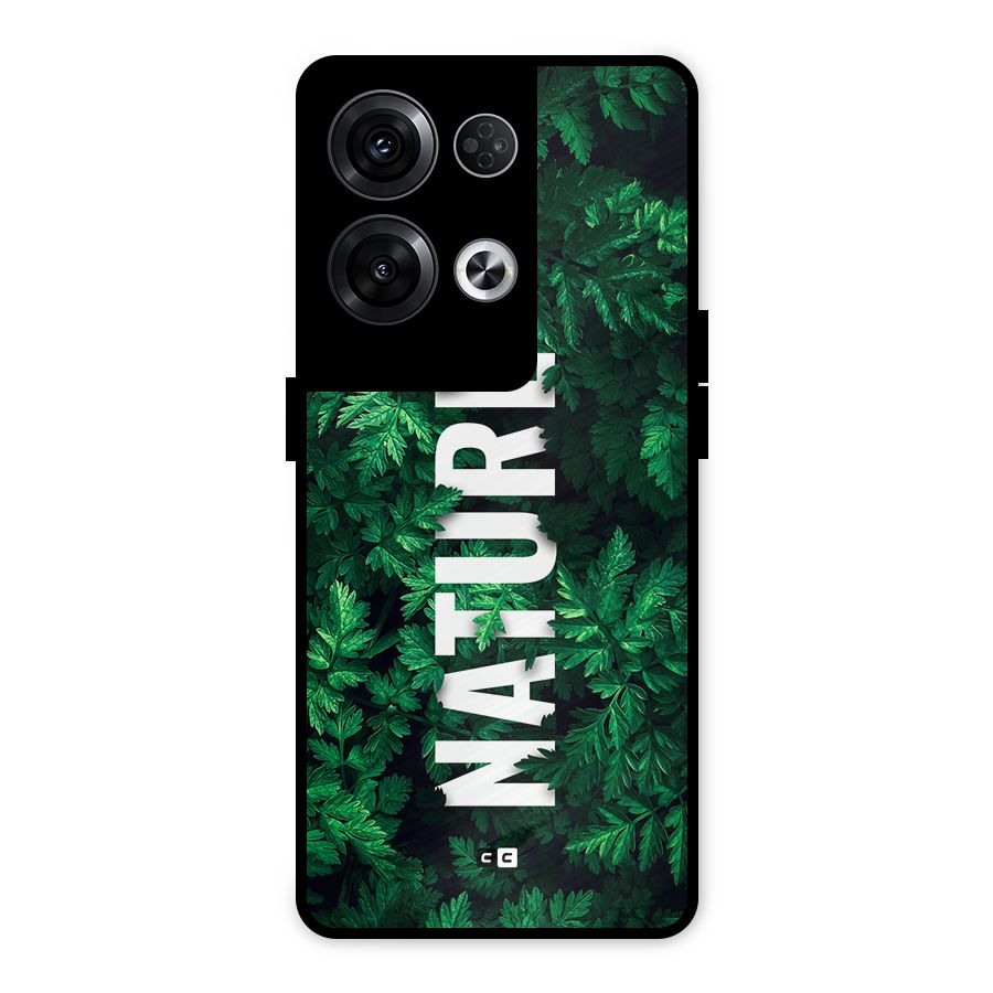Nature Leaves Metal Back Case for Oppo Reno8 Pro 5G
