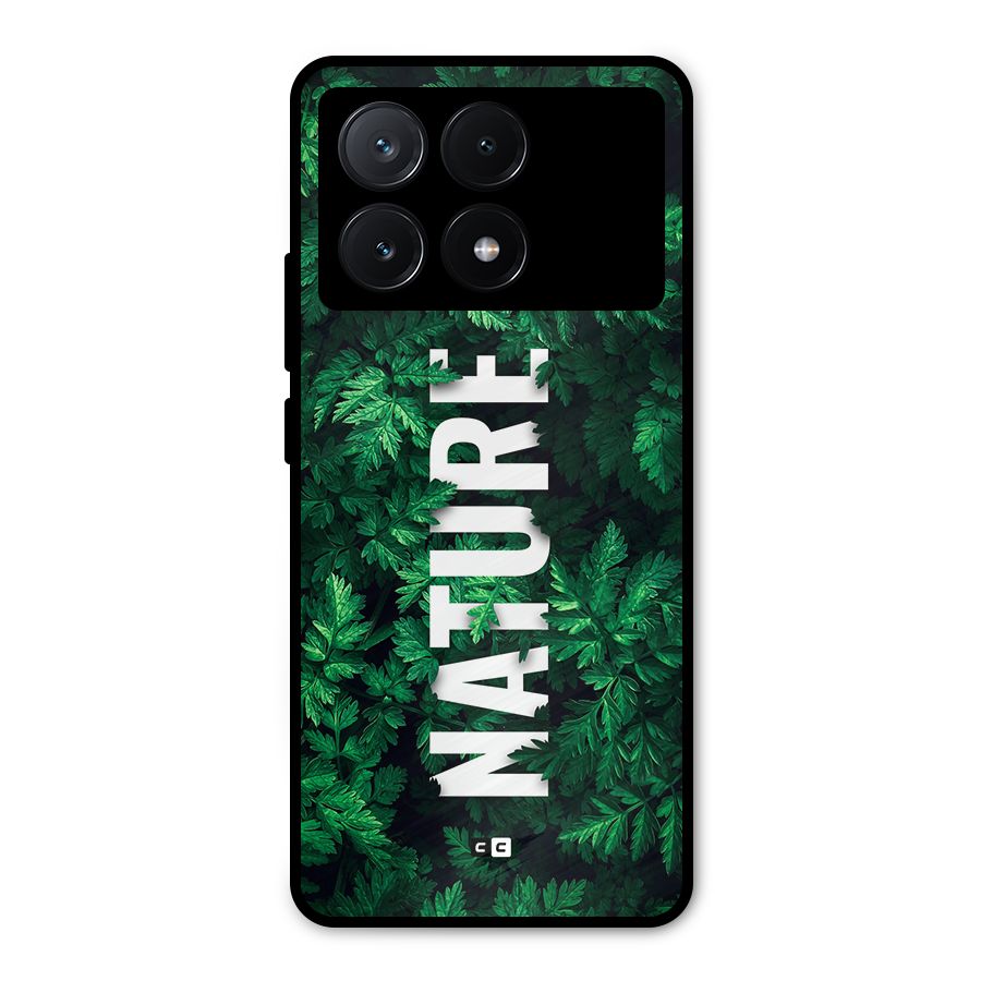 Nature Leaves Metal Back Case for Poco X6 Pro