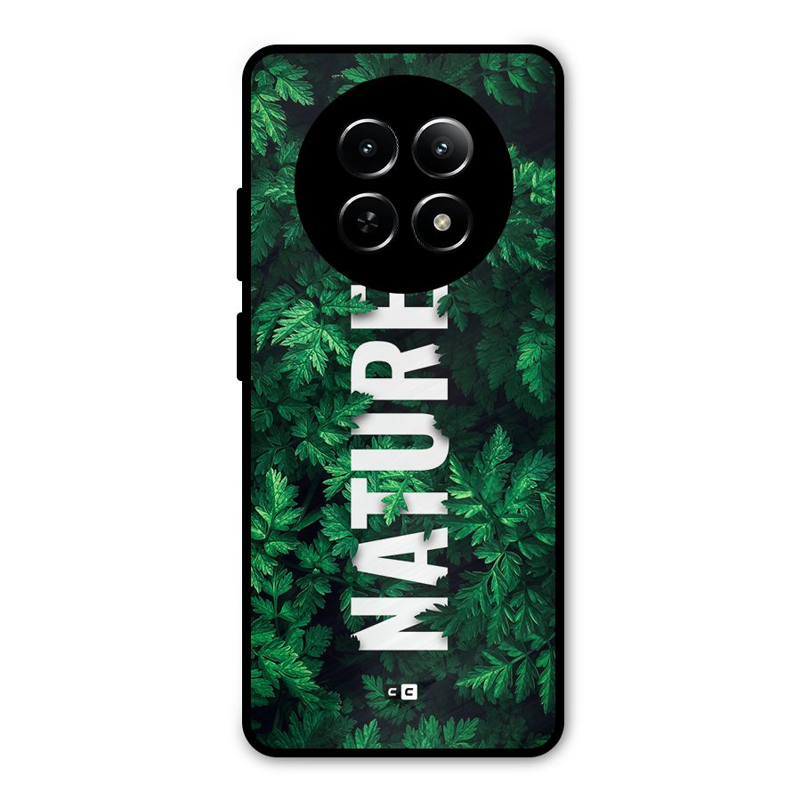 Nature Leaves Metal Back Case for Realme Narzo 70x 5G