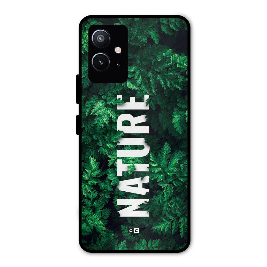 Nature Leaves Metal Back Case for Vivo T1 5G