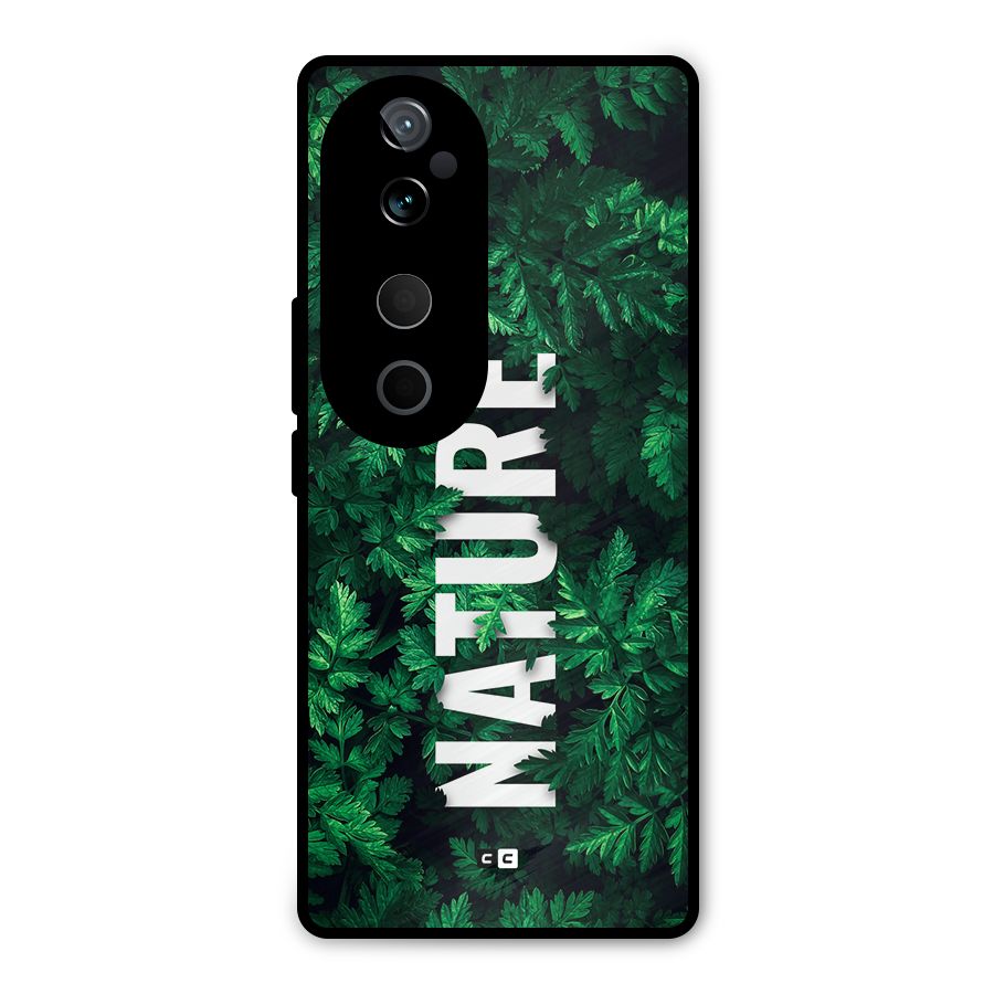 Nature Leaves Metal Back Case for Vivo T3 Ultra