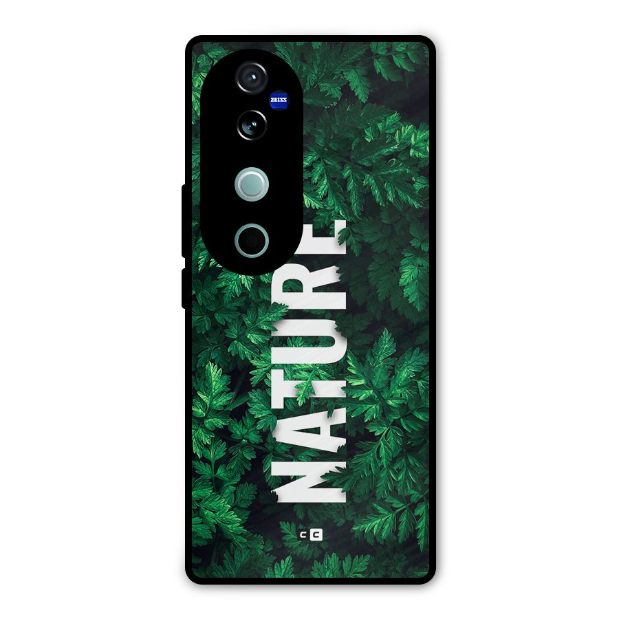 Nature Leaves Metal Back Case for Vivo V40