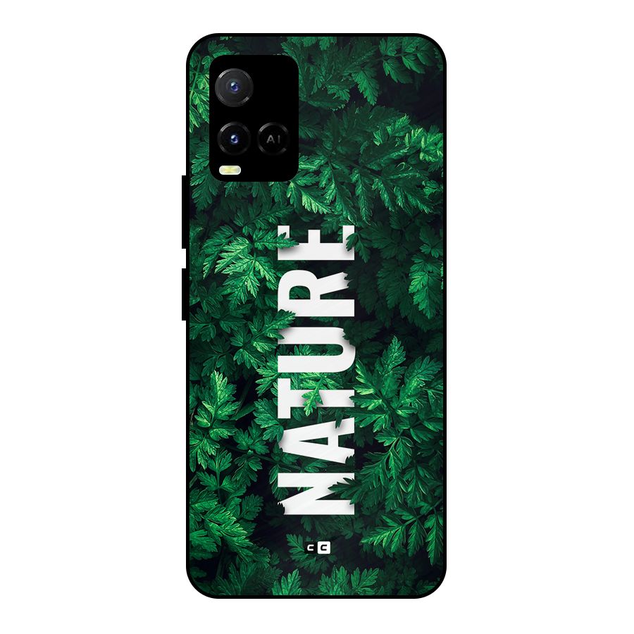 Nature Leaves Metal Back Case for Vivo Y21G