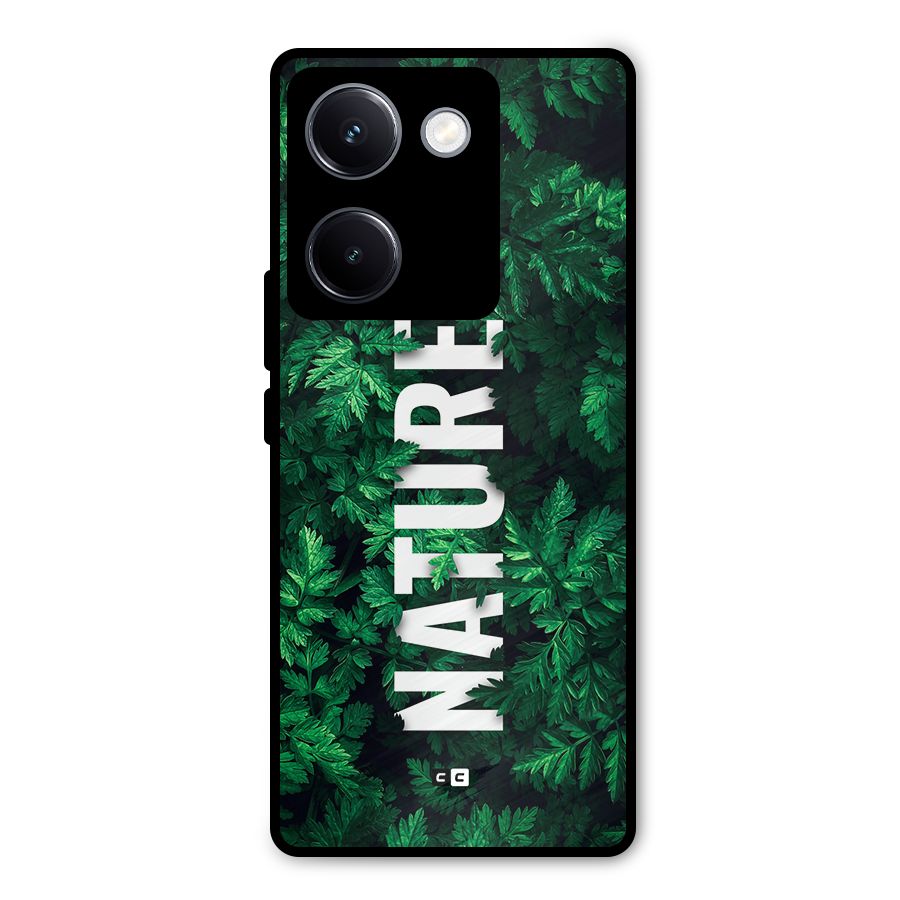 Nature Leaves Metal Back Case for Vivo Y300 Plus