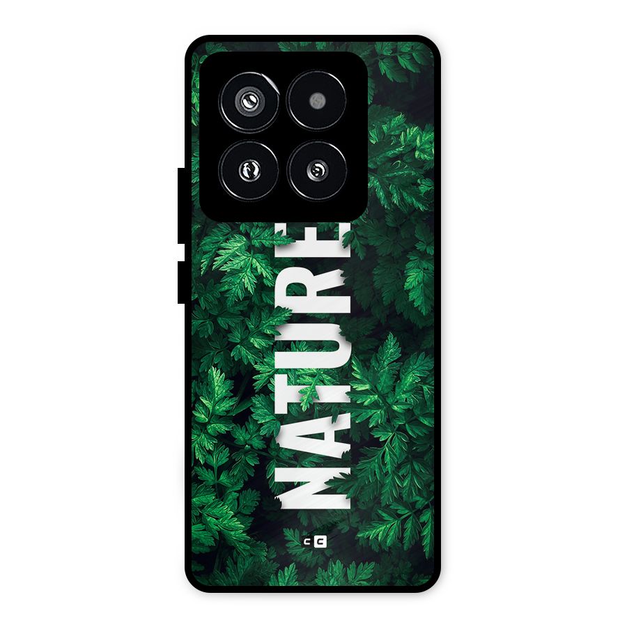 Nature Leaves Metal Back Case for Xiaomi 14 Pro