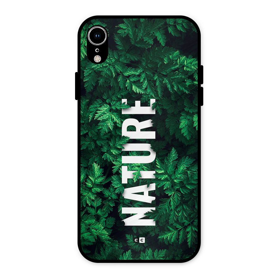 Nature Leaves Metal Back Case for iPhone XR