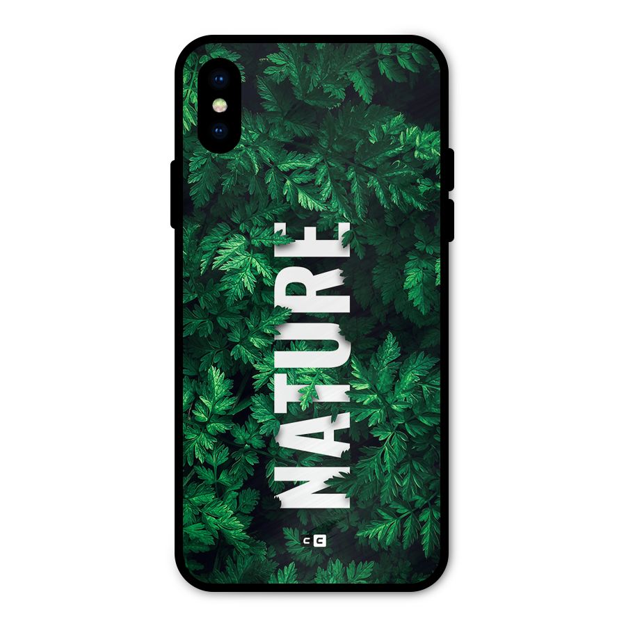Nature Leaves Metal Back Case for iPhone XS