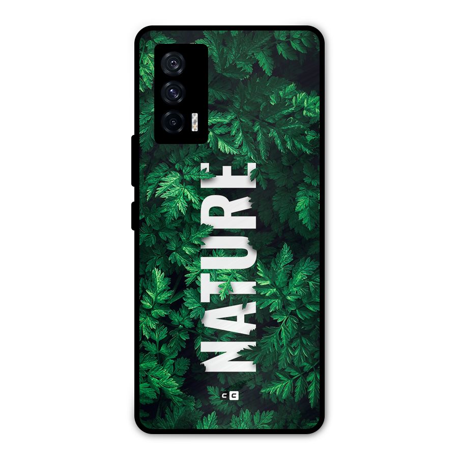 Nature Leaves Metal Back Case for iQOO 7 5G